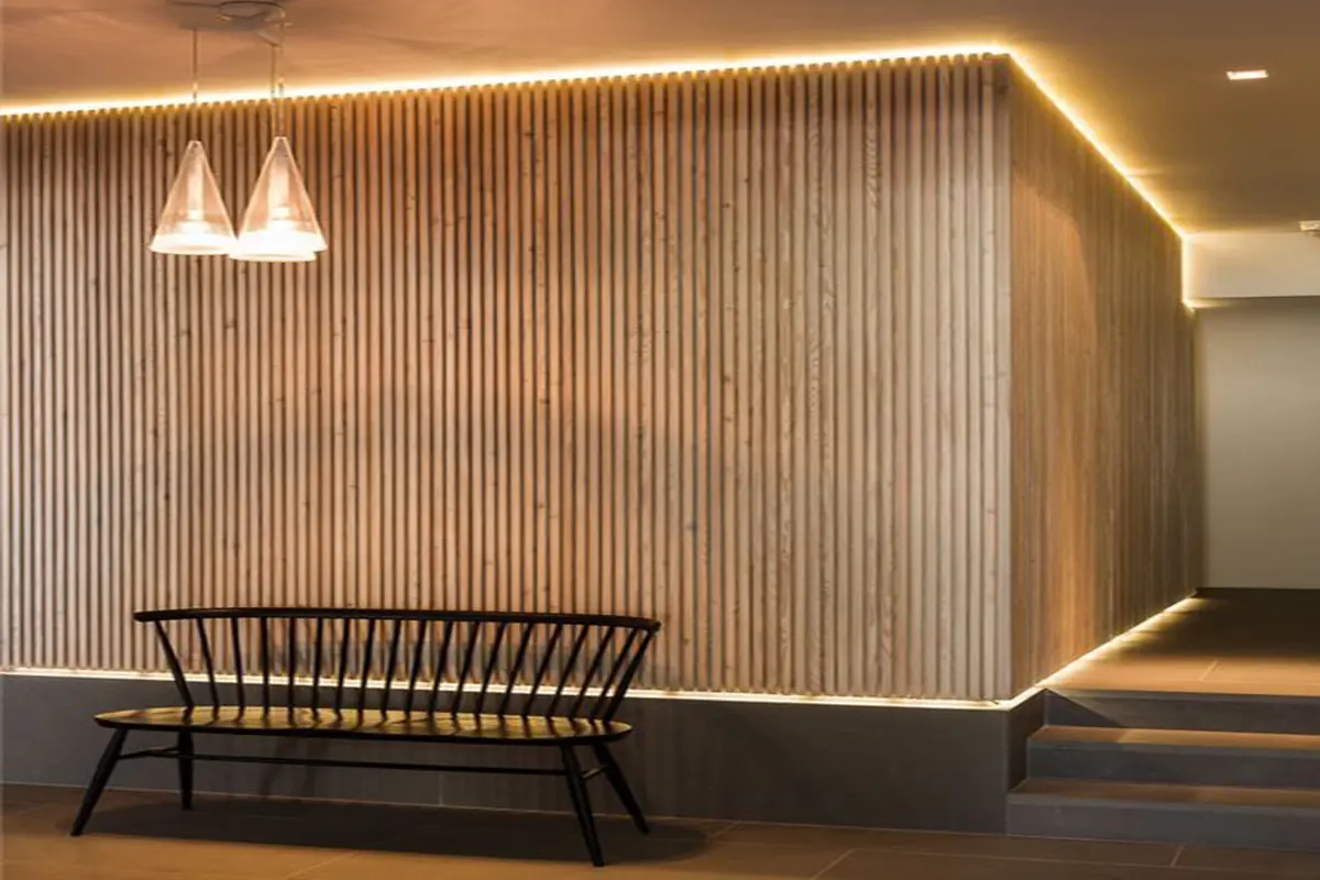 Premium Laminated WPC Louvers for Modern Interiors - Image 2